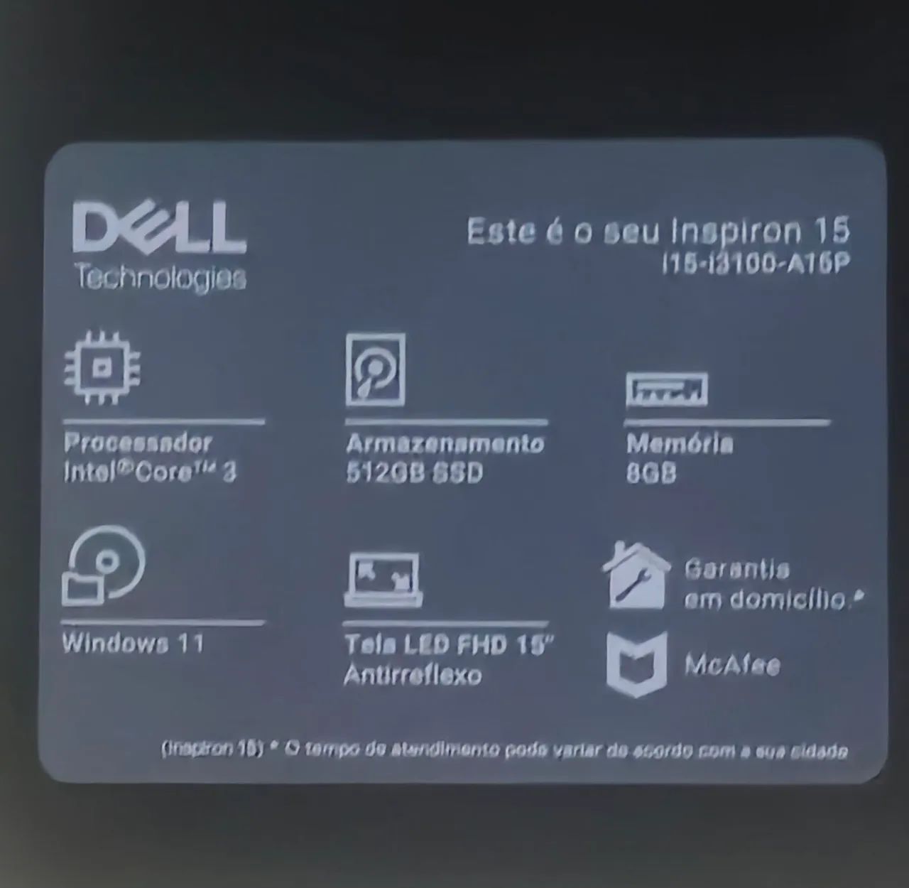 Notebook Dell Novo menos de 1 mês de comprado
