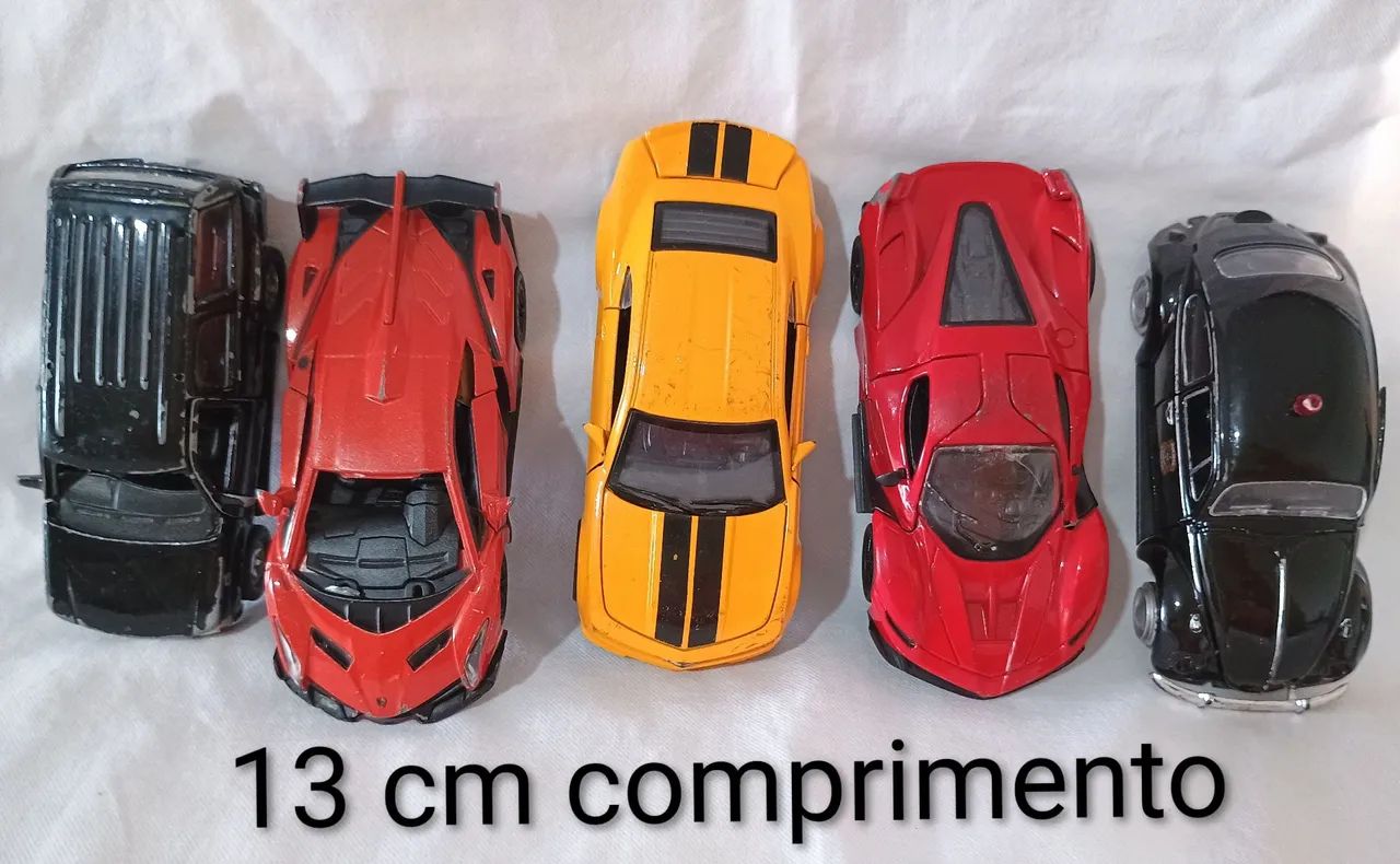 Lote com 5 carrinhos de ferro antigos 13 cm comprimento cada um  - Foto 4