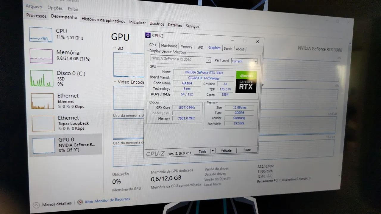 PC RYZEN 7 5700X+RTX 3060 12GB - Foto 5