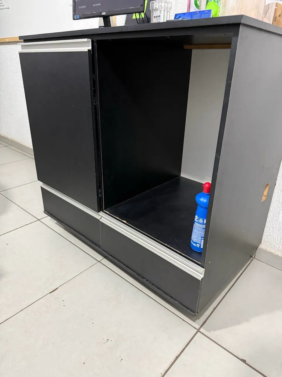 Móvel de Escritório com Gavetas + Espaço para Frigobar - Foto 3