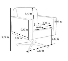 Poltrona Decorativa com Base Giratória Para Sala de Estar - Foto 4