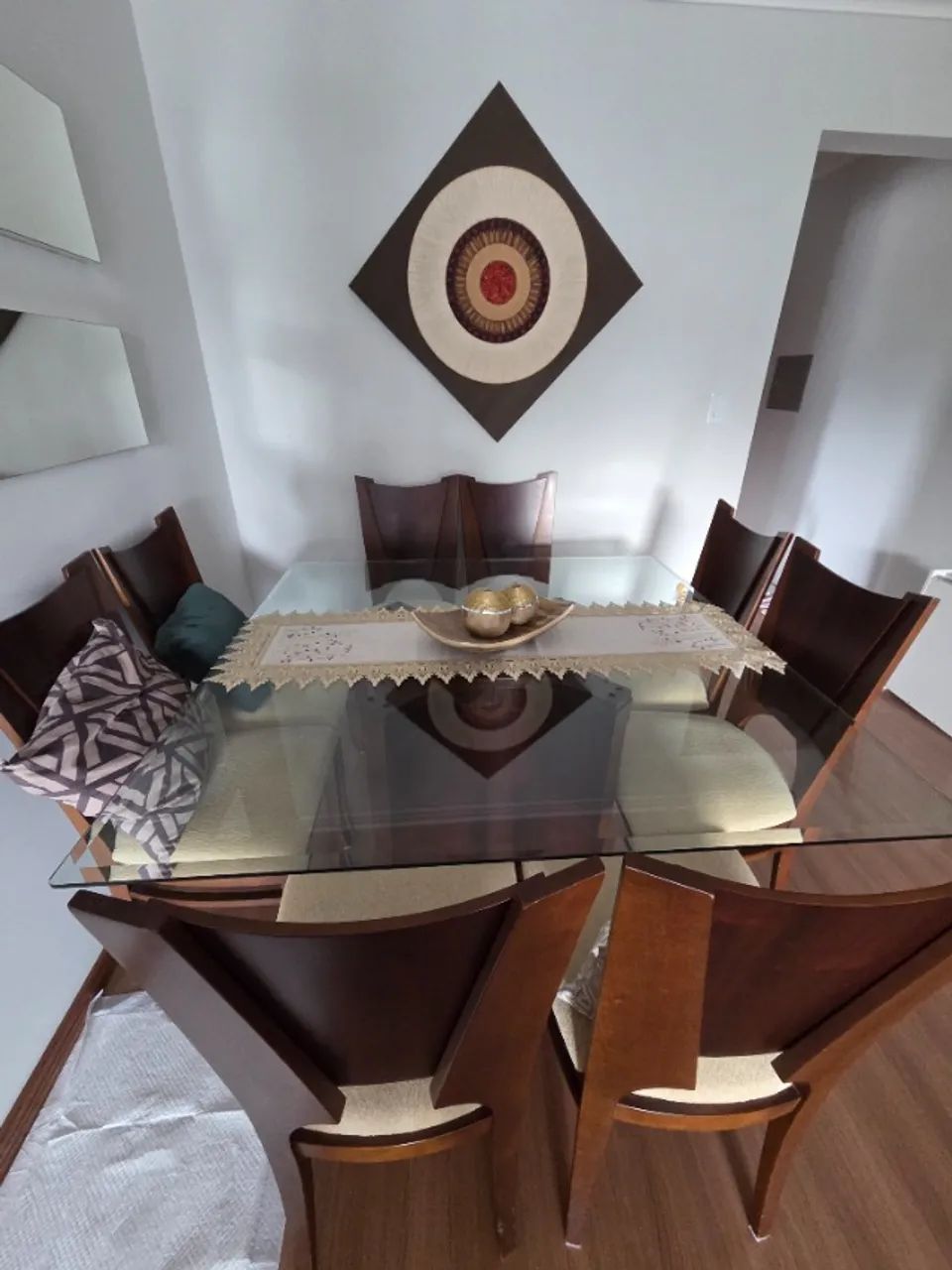 Mesa de jantar quadrada com 8 cadeiras  - Foto 3
