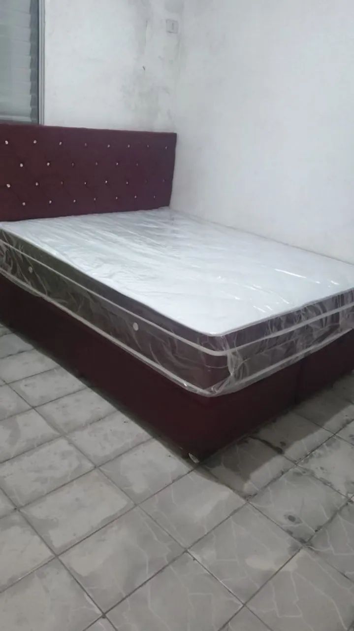 CAMA QUEEN BASE BOX BAÚ BI PARTIDO - Foto 5