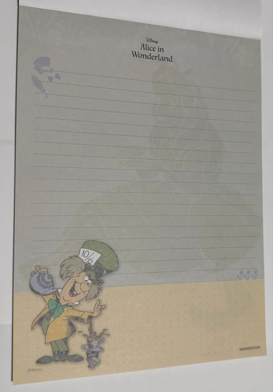 Papel de carta Alice in Wonderland Animativa - Foto 5