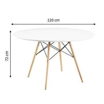 Mesa Eiffel redonda branca