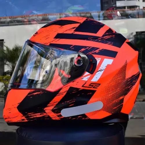 Capacete LS2 Laranja com pinlock - Foto 2