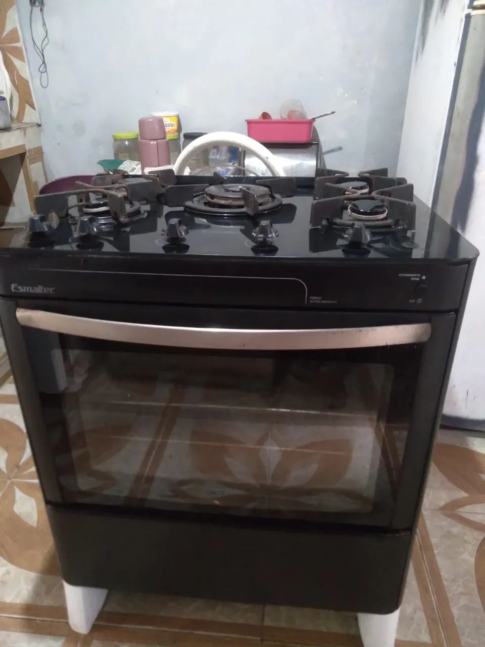 Fogão esmaltec mesa de vidro - Foto 5