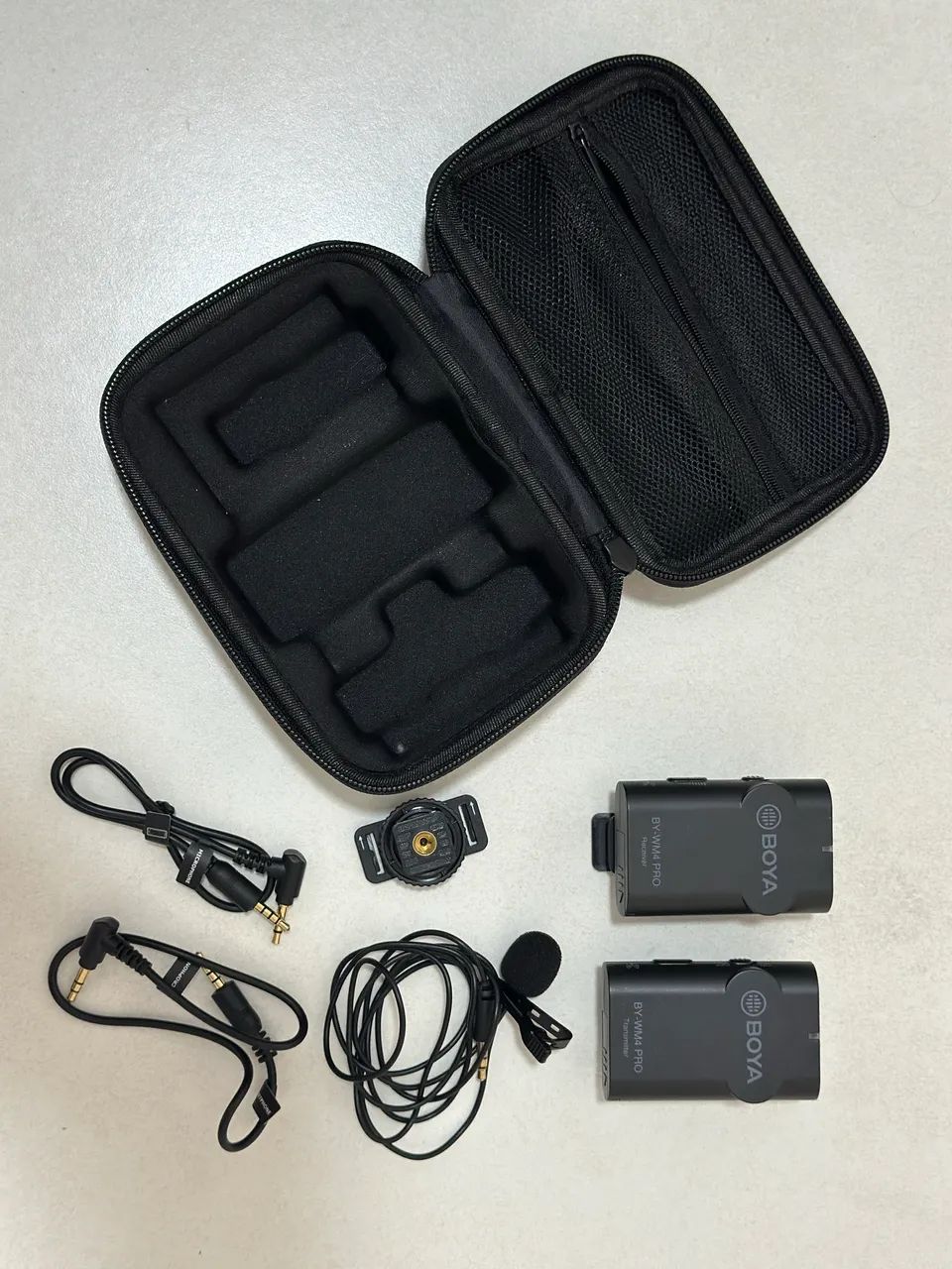 Microfone Sem Fio BOYA BY-WM4 PRO - Completo + 