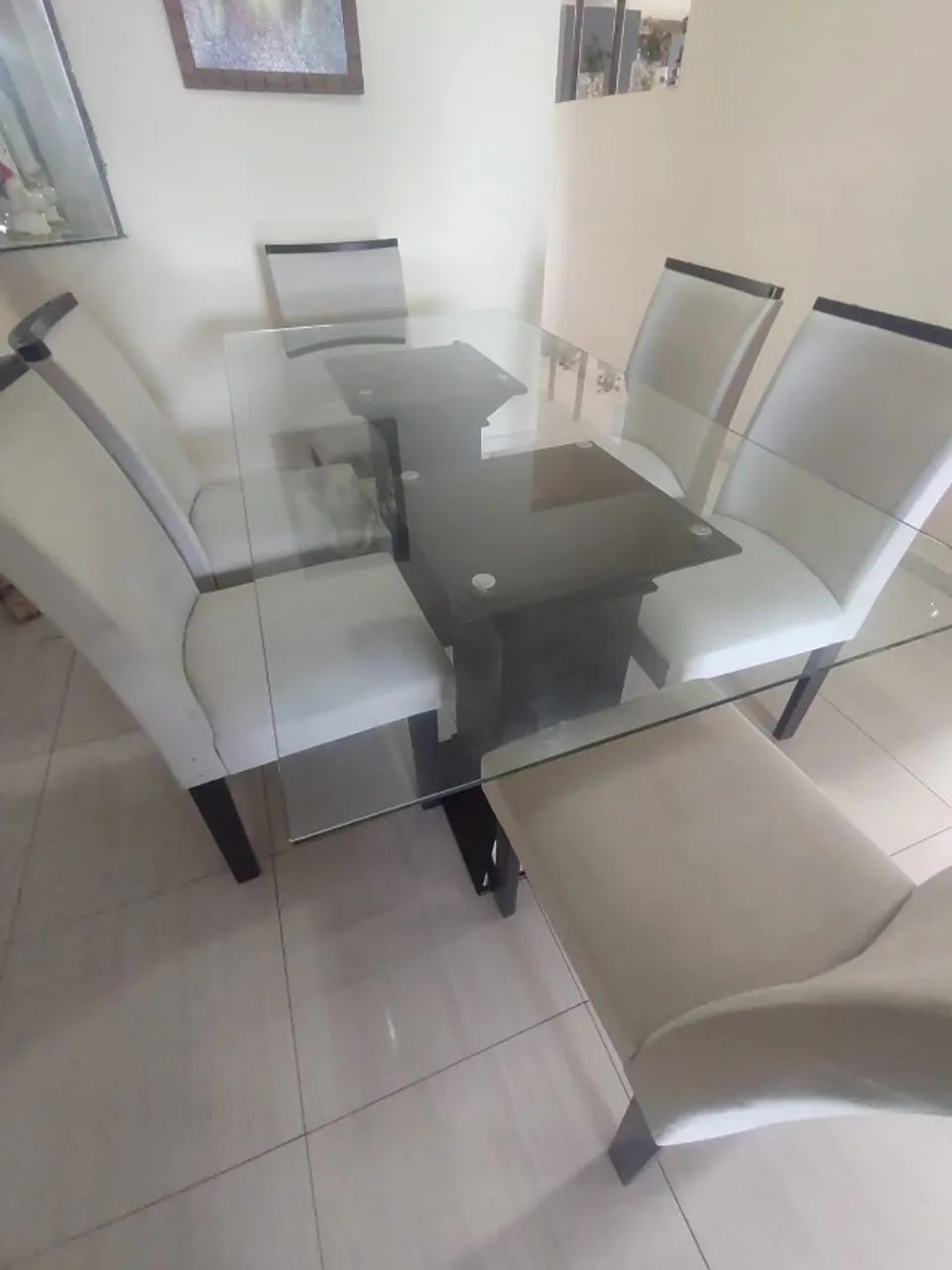 Conjunto sala de jantar 6 cadeiras  PERFEITO ESTADO  (aceito propostas) - Foto 3