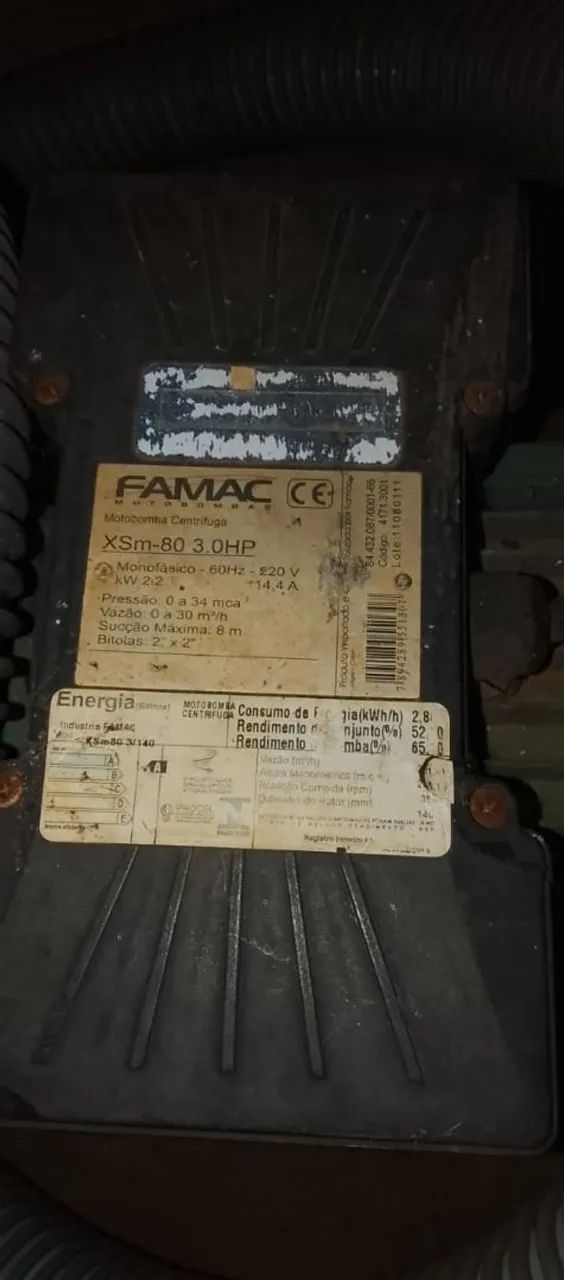 bomba centrífuga 3 hp