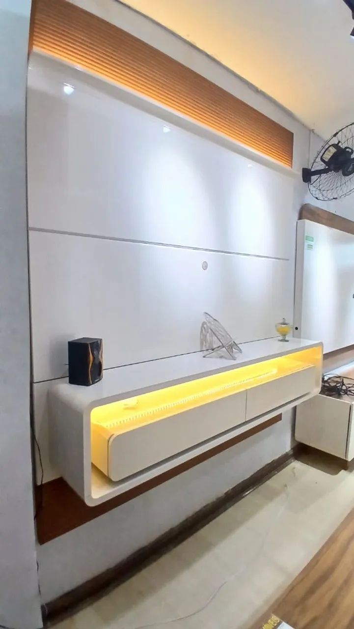 Painel com led e detalhe ripado para tv até 70 polegadas  - Foto 2
