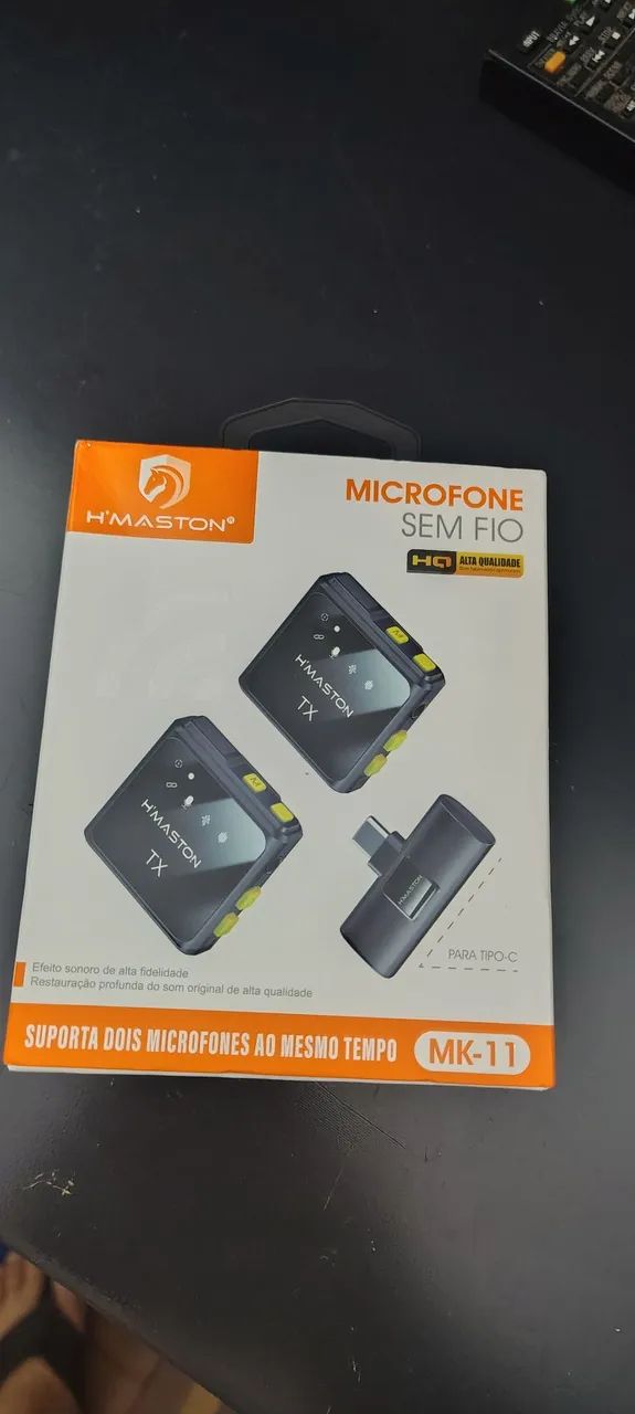 Microfone lapela duplo sem fio  - Foto 2