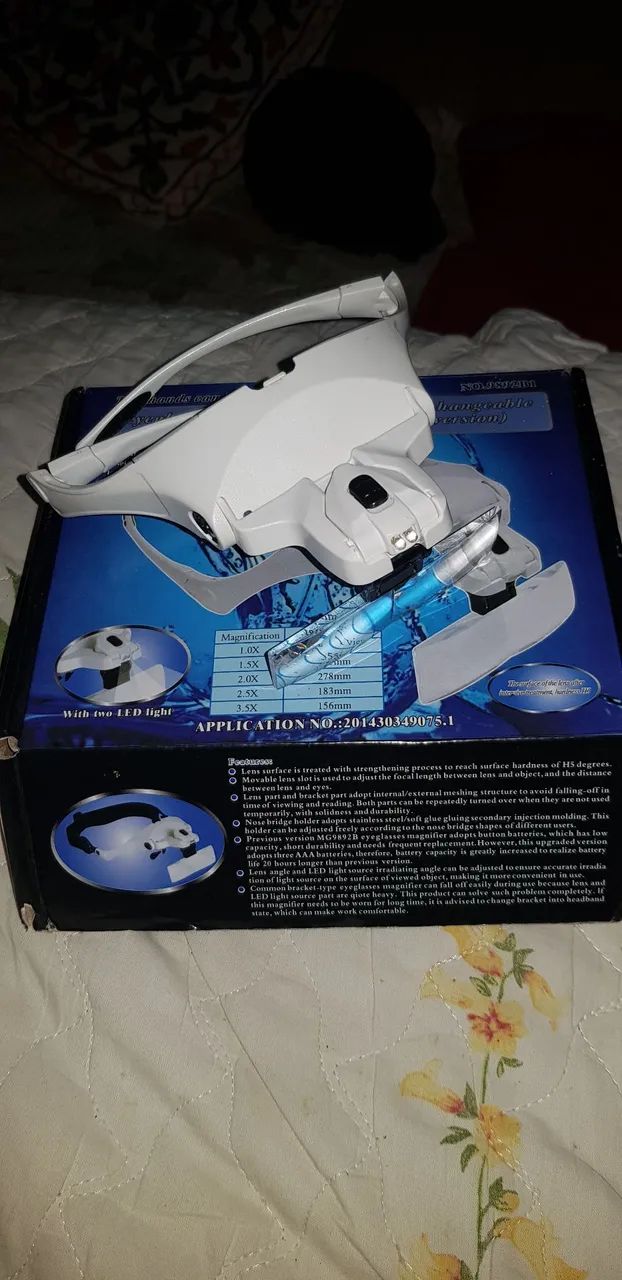 Óculos lupa com leds - Foto 5