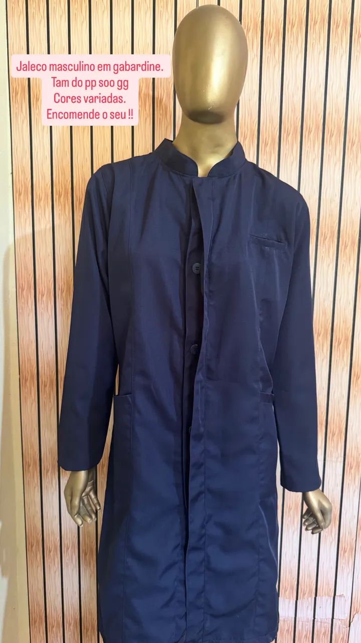 Jaleco masculino em gabardine 