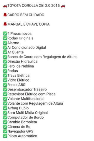 Vendo Toyota Corolla XEI 2.0 2015 - Foto 9