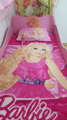 Cama Barbie Star Com Dossel Pura Magia - Rosa - Foto 6