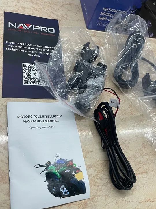 Mídia para moto a prova d?água com 2 câmeras e grava com car play sem cabos - Foto 4