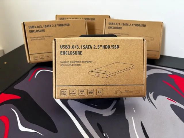 Case para HD/SSD Externo 3.1 USB C para USB Normal Transparente - Nova! - Foto 3