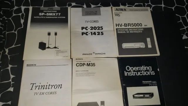 Lote de Manuais(22) antigos de eletrônicos  vide lista em descrição( Raridade)