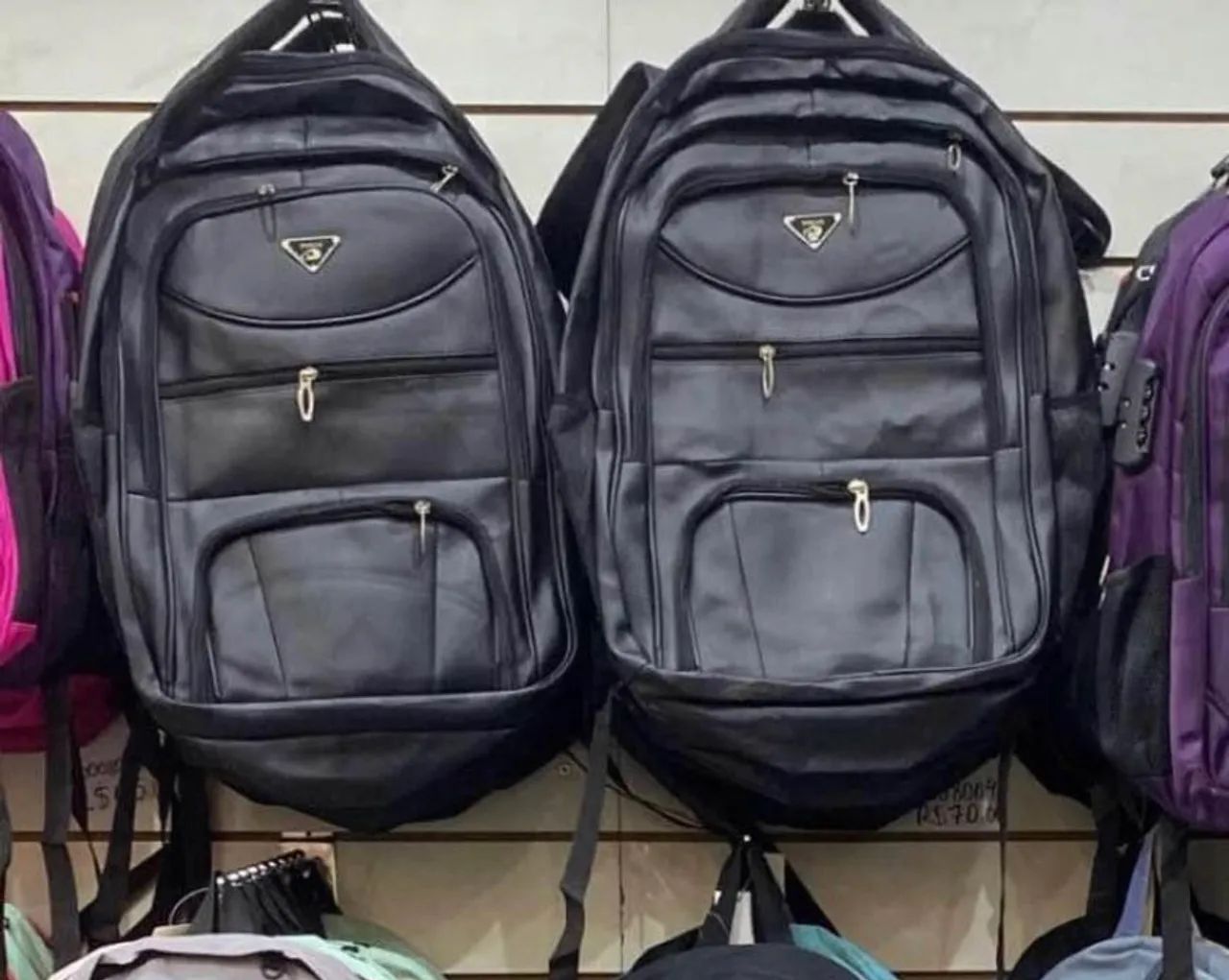 Mochila de couro grande 