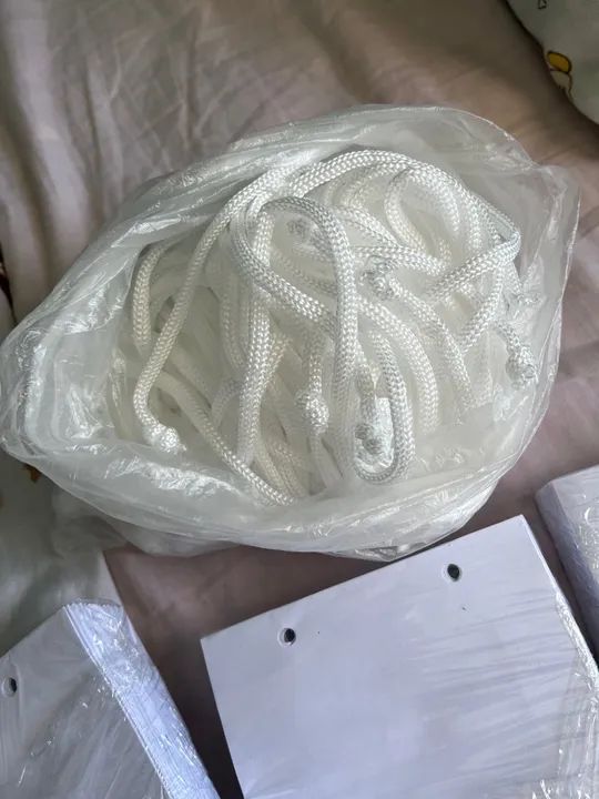 Cordão de nylon branco para artesanato - Foto 4
