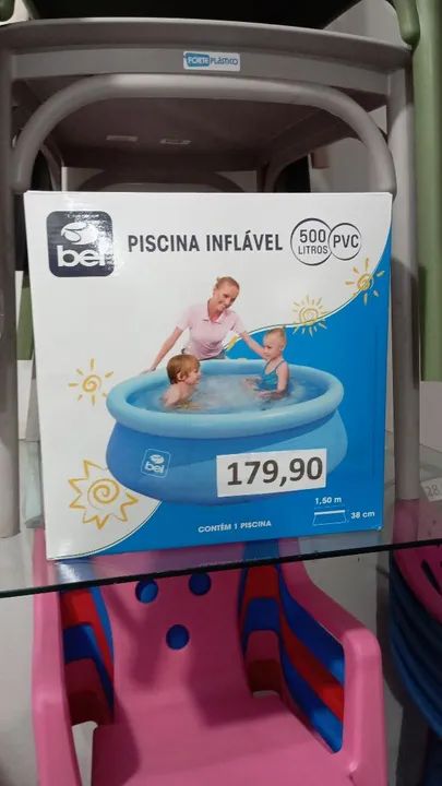 Piscina inflável de 500 litros na marca Bel, entre em contato!