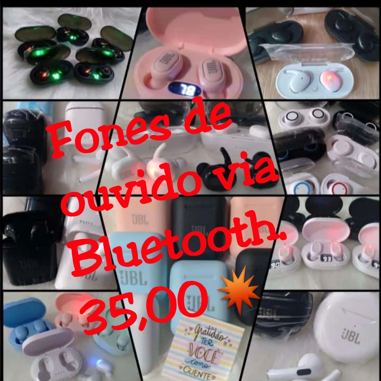 Promoção de fones de ouvido 35,00 apenas