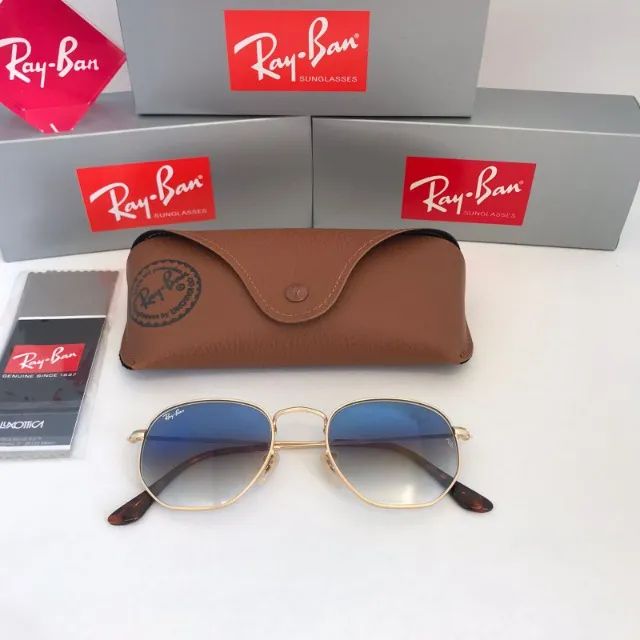 Óculos Ray ban Hexagonal Blue Lentes de cristal