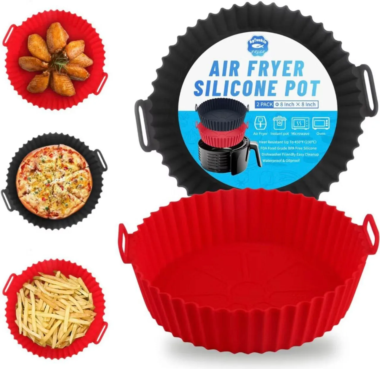 Air Fryer Silicone Pot - 8 polegadas