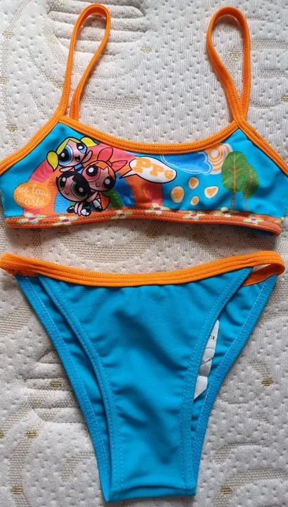 Biquini infantil tam 6 - Super Poderosas (Novo)
