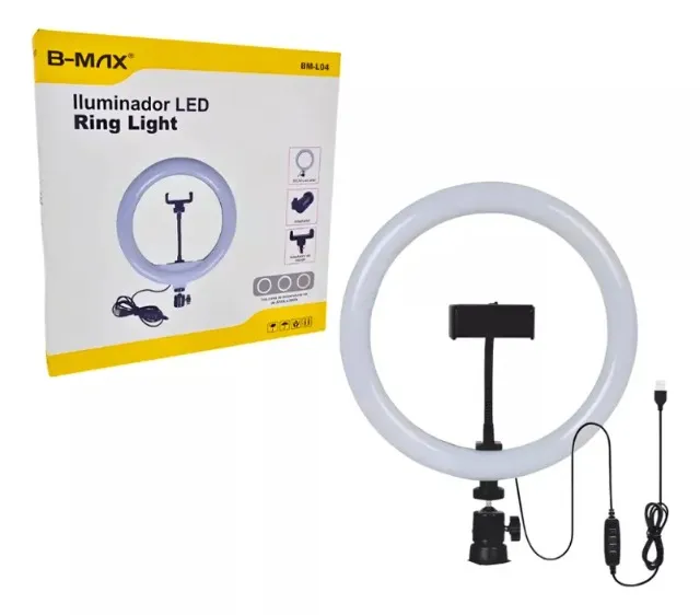 Ring Light B-max 10 Bm-l03 Celular E Câmera Foto Ou Vídeo - Loja Natan Abreu