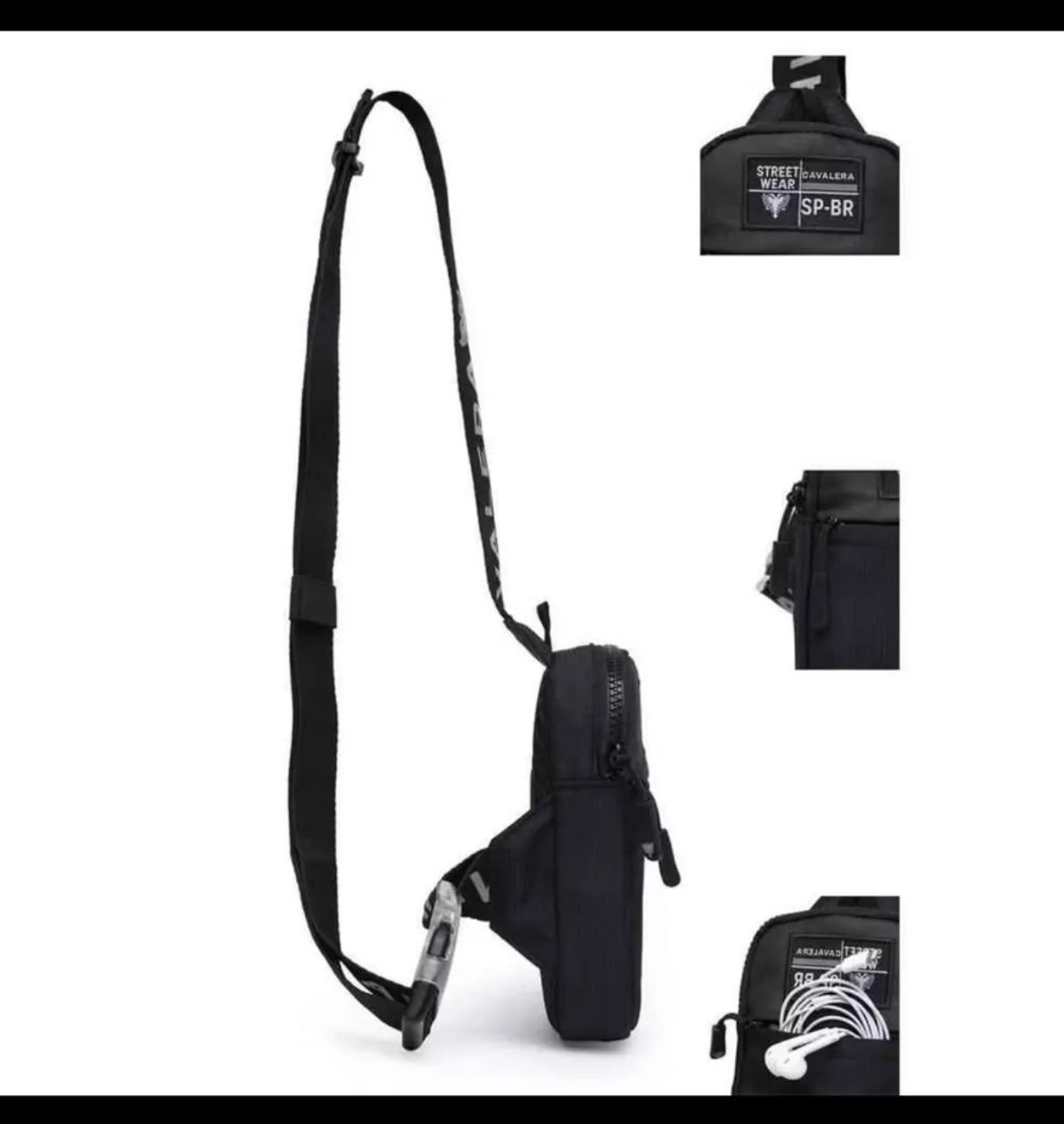 Bolsa de Ombro Cavalera Preta - Foto 3