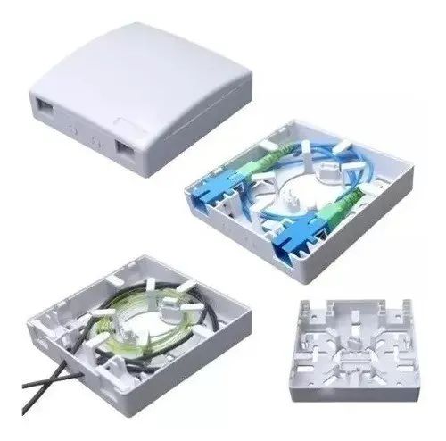Caixa Terminação Fibra Óptica Roseta Pto 02PT Ftth C/50UN - PlusCable - Foto 4