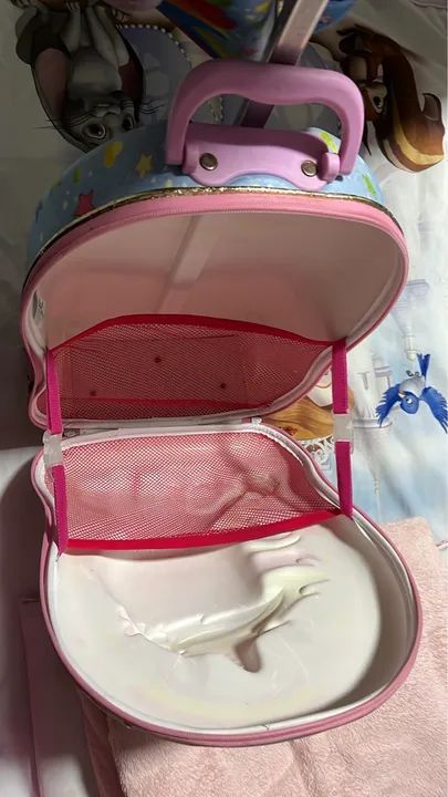 Mochila de rodinhas unicórnio infantil - Foto 3