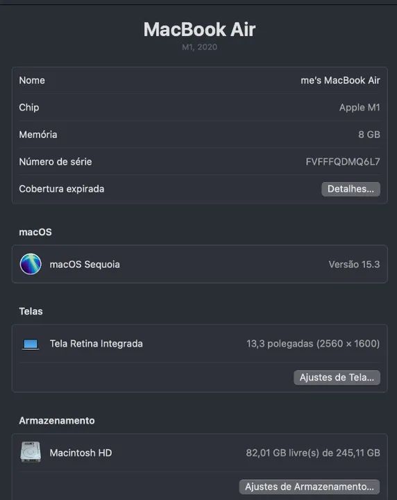Apple Macbook Air M1 (2020) usado - ótimo estado - Foto 2