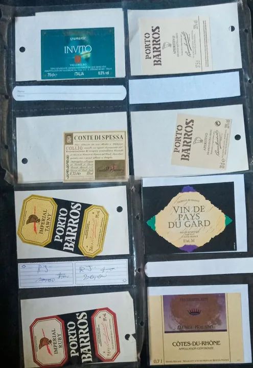 COLEÇÃO DE RÓTULOS ANTIGOS DE VINHOS - Foto 3
