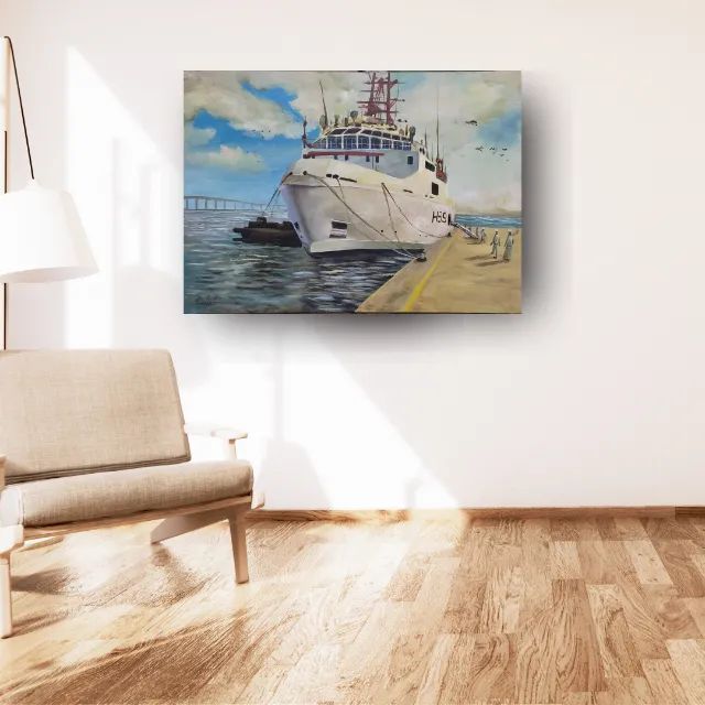 Quadro pintado à mão - Navio H39 - Foto 2