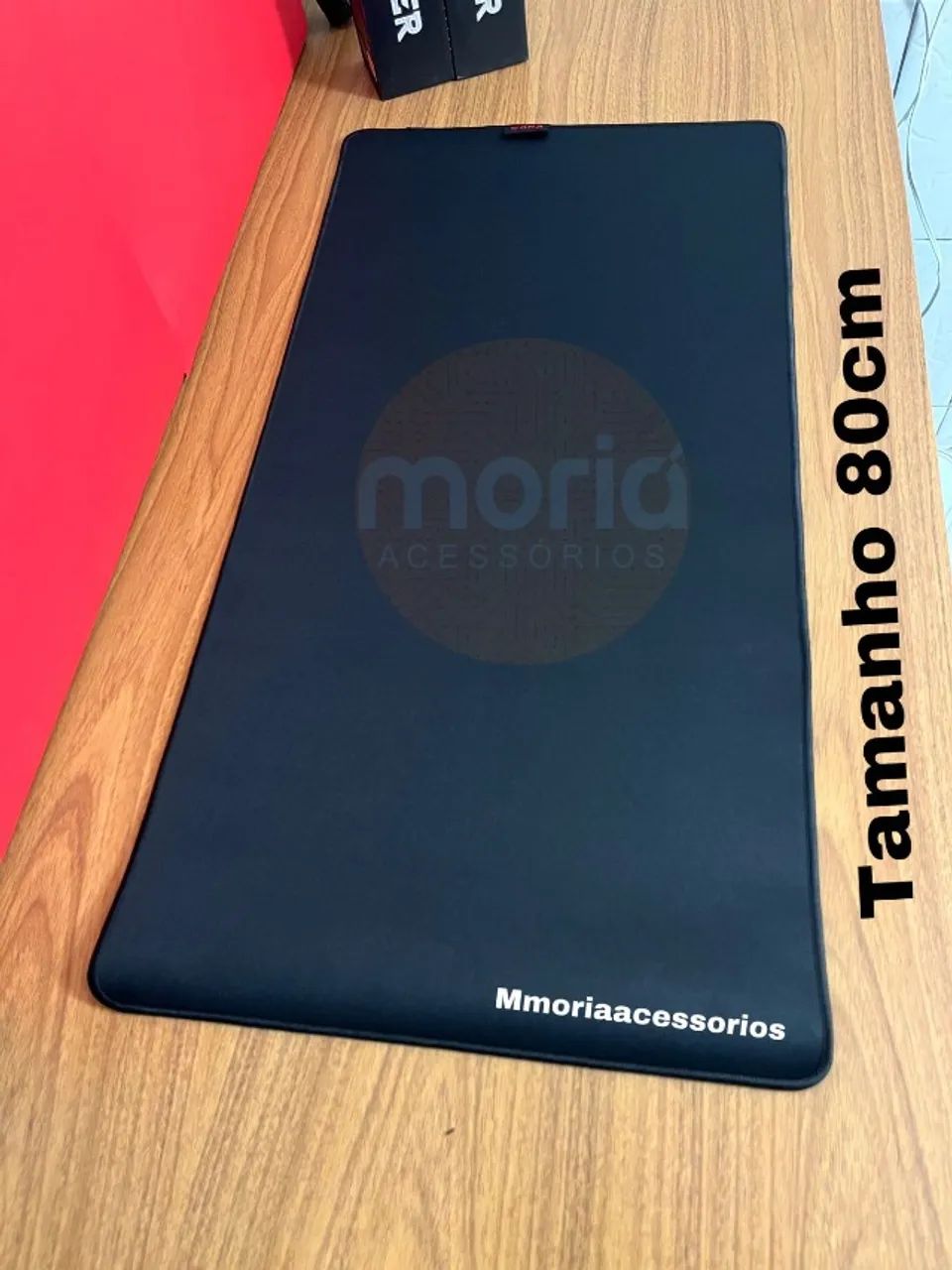 Mousepad Gamer Extra Grande 80x40cm Superfície Preto - Foto 2