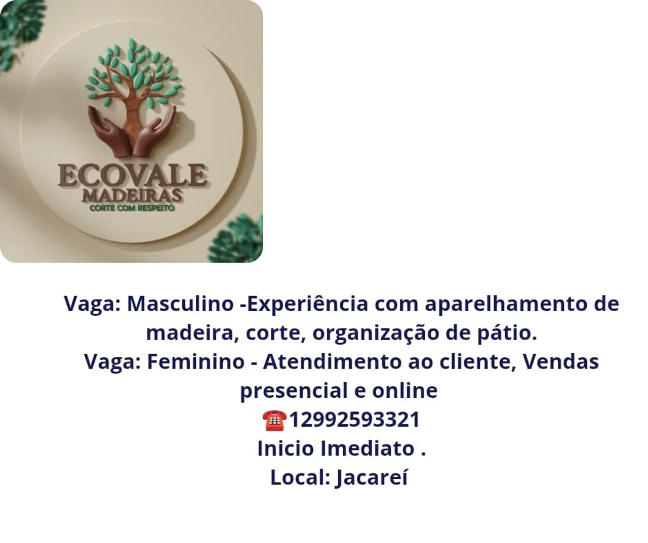 VAGA DE EMPREGO
