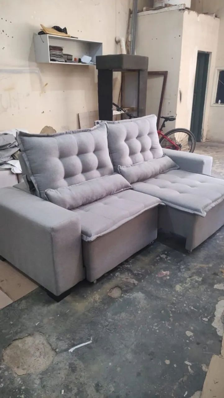 Sofa retratil reclinavel 2 metros - Foto 2