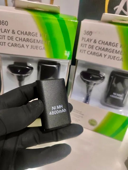 Kit Carregador Xbox 360 bateria + cabo  - Foto 5