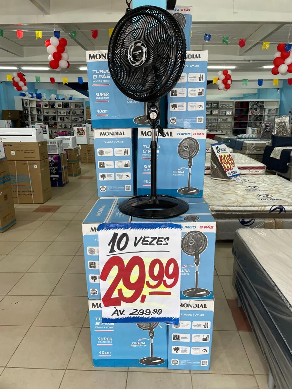 Ventilador de Coluna Mondial Turbo 8 Pás - 40cm