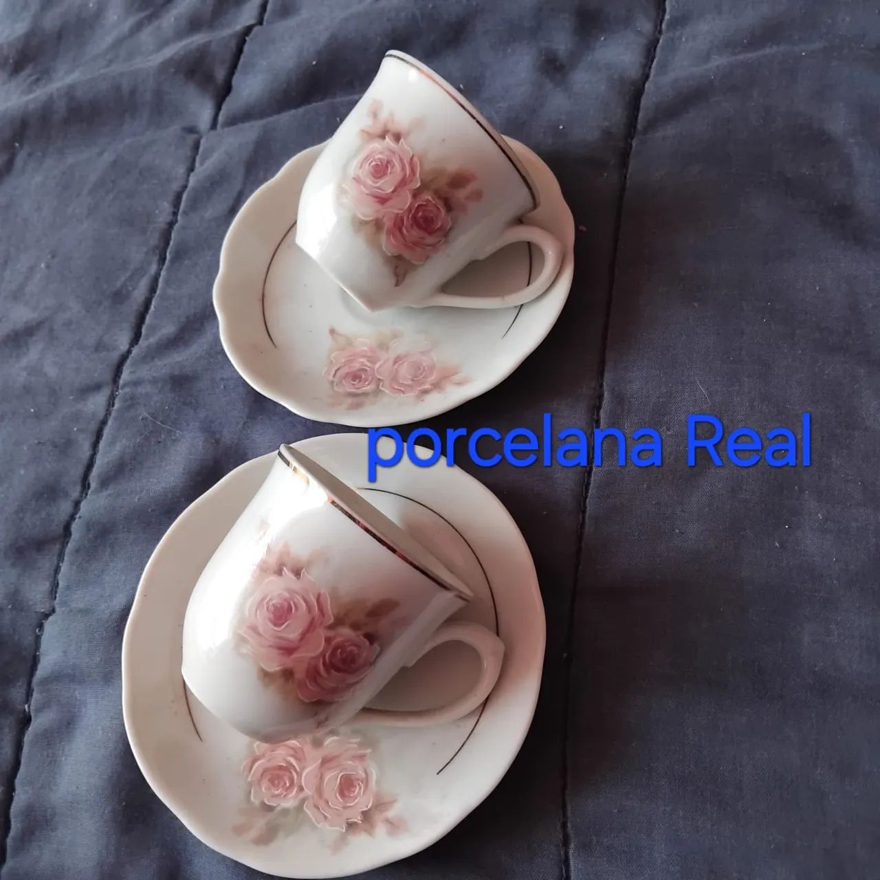 2 xícaras de café porcelana Real 