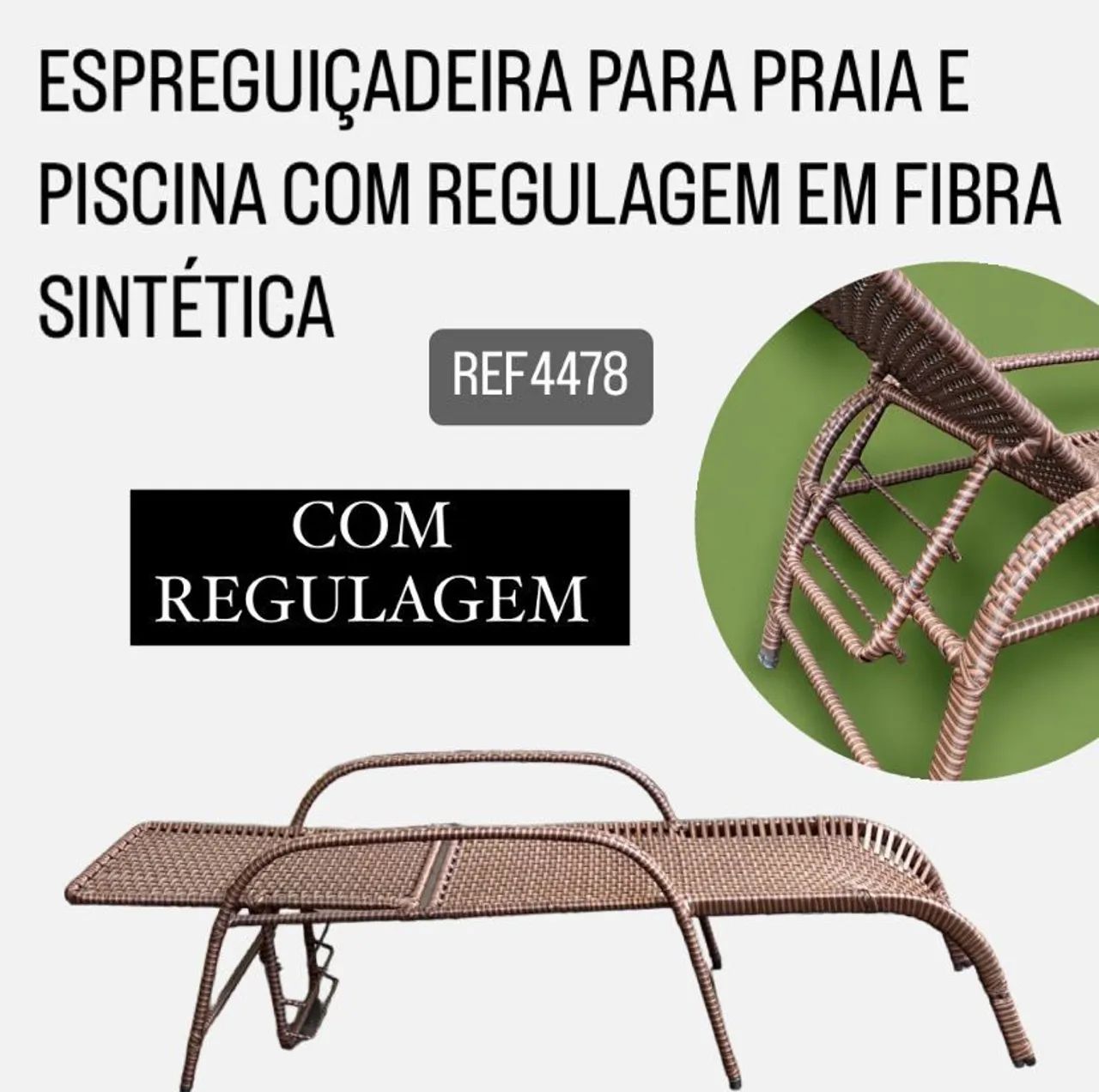 Espreguiçadeira para com encosto móvelem @dicasabh
