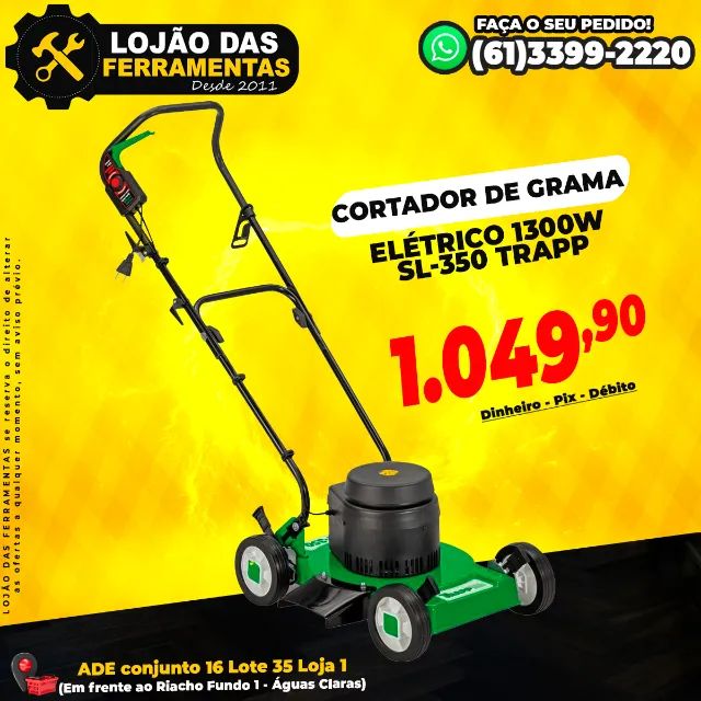 Cortador de Grama Elétrico 1300w Sl-350 Trapp