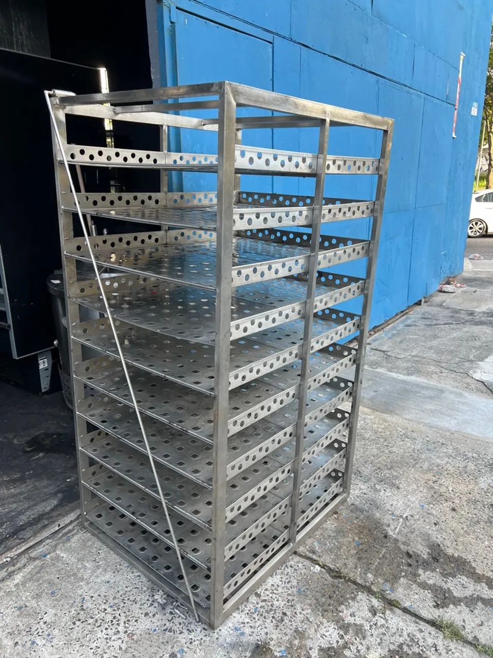 Carrinho/ prateleira inox pão 73x90