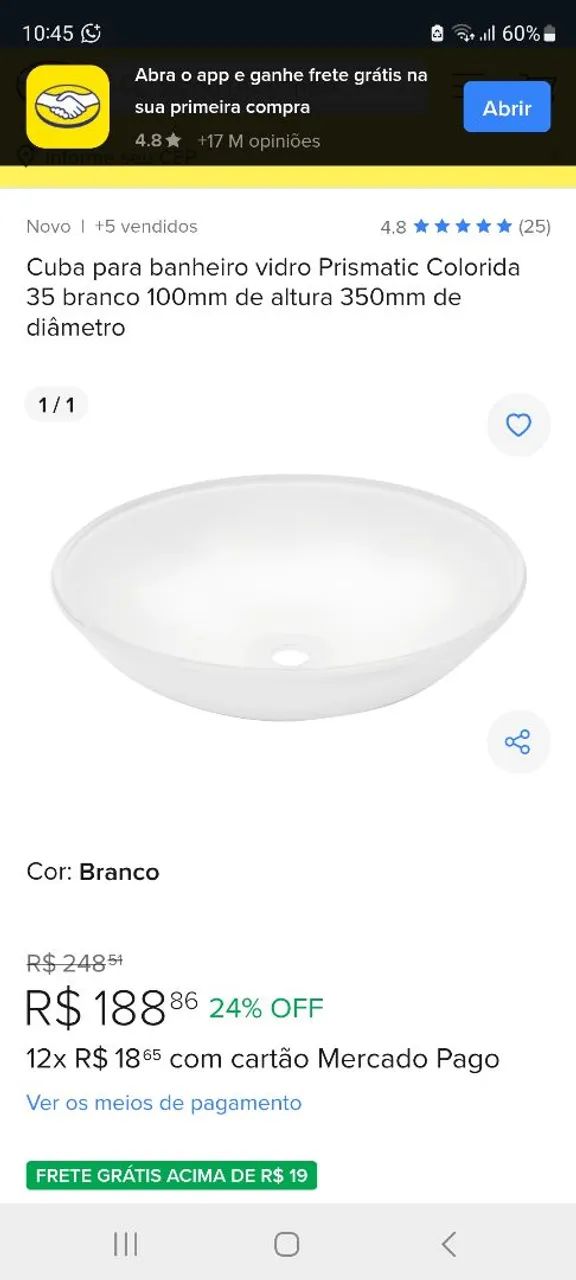Cuba de vidro com fundo branco - Foto 2