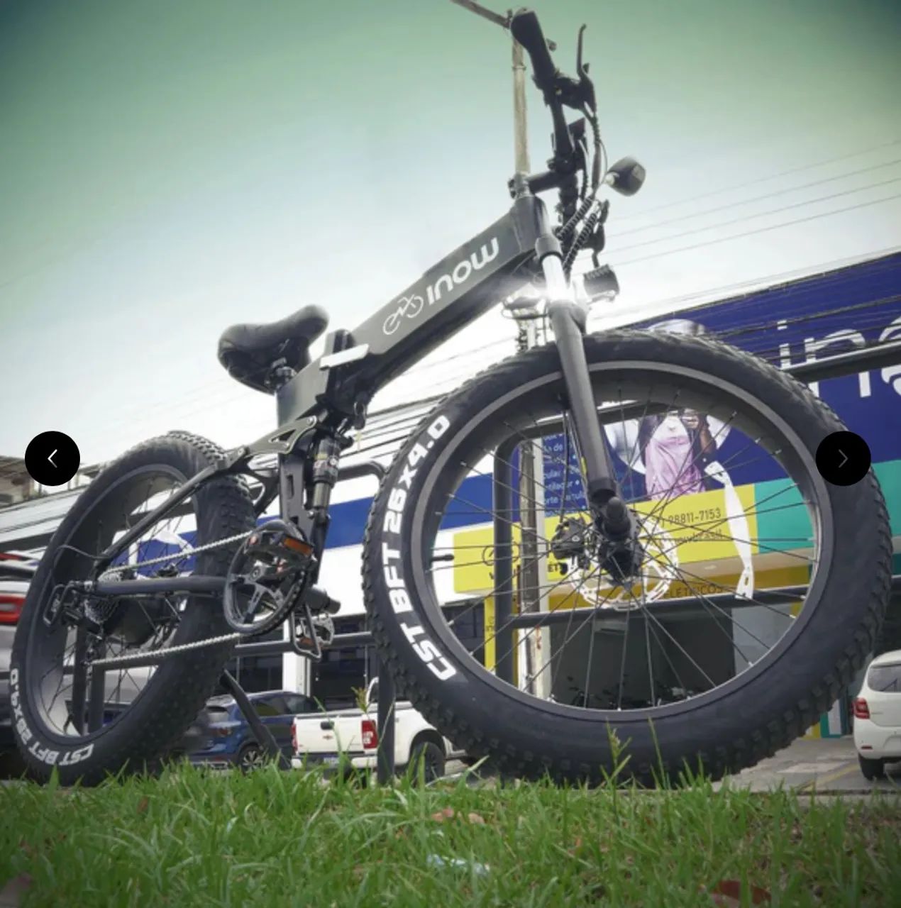 Bicicleta Elétrica Dobrável com Pneus Grossos