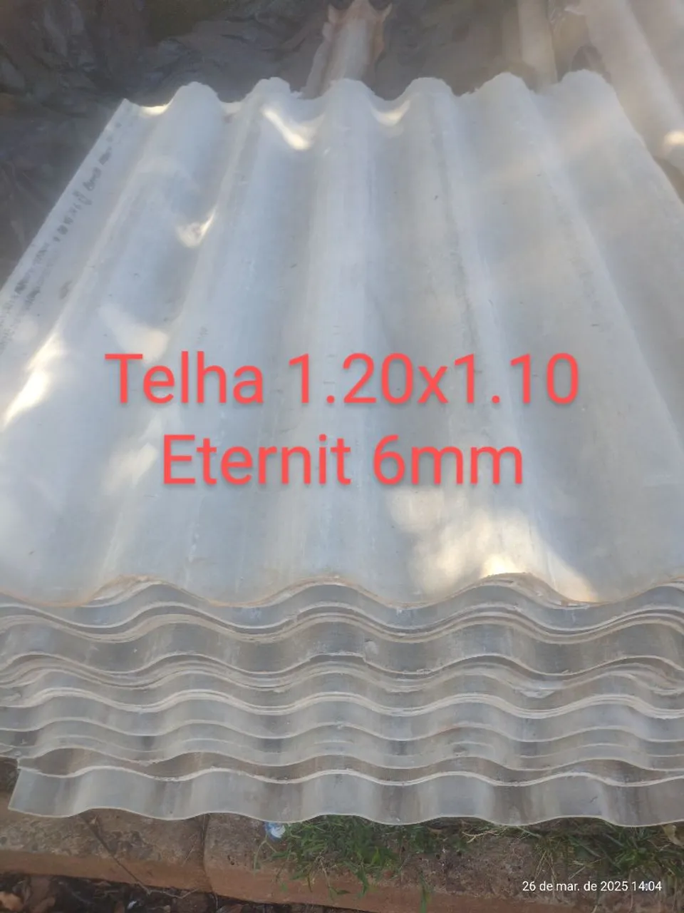 Telha Eternit 1,20x1,10 - 6mm ZAP *