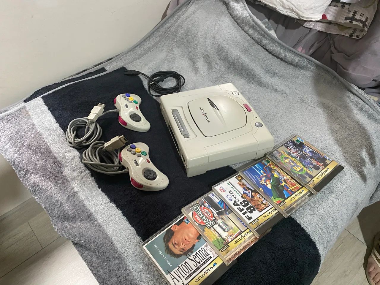 Vídeo game sega Saturn White ediçao rara muito novo - Foto 6